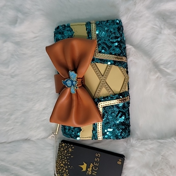 🧡💚Loungefly Merida Sequins Mini Backpack/Wallet Bundle - Picture 8 of 12
